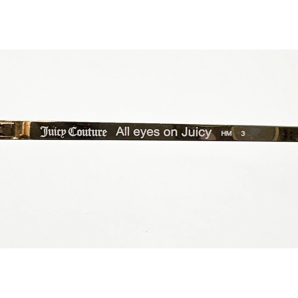 Juicy Couture Eyeglasses Womens Black Gold Cat Eye JU 612/G/S 57-16-140
